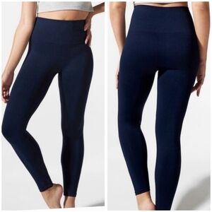BLANQI Maternity Everyday Hipster Support Seamless Leggings Navy Blue Small